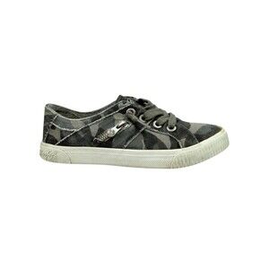 Blowfish Malibu Camo Canvas Slip On Sneakers Green‎ Size 6 Skater Grunge 90s